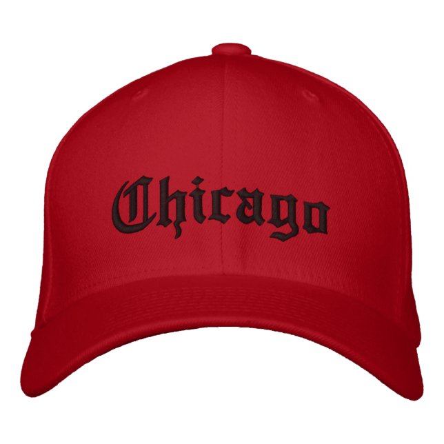 Chicago StickHat Bestickte Baseballkappe (Vorderseite)