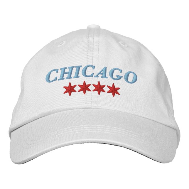 Chicago StickHat Bestickte Baseballkappe (Vorderseite)