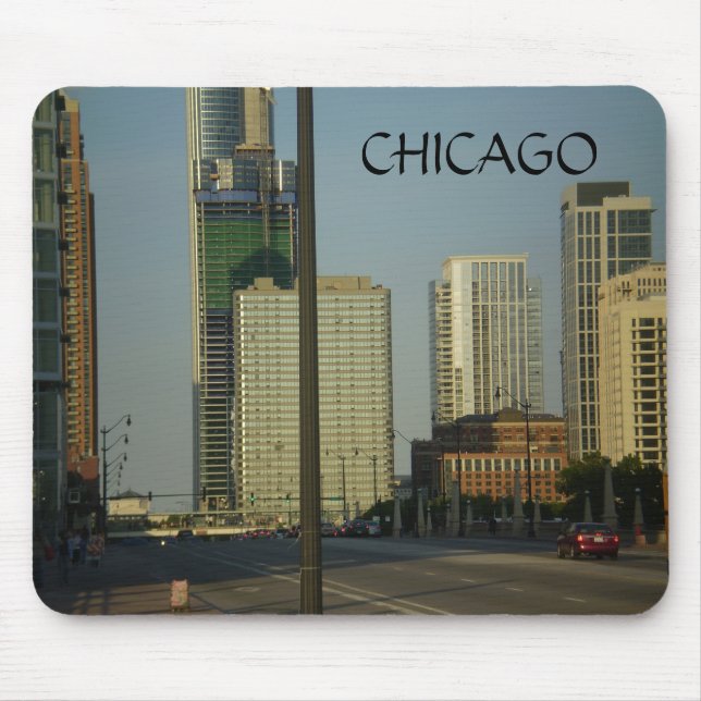 CHICAGO, Straßen-Szene Mousepad (Vorne)