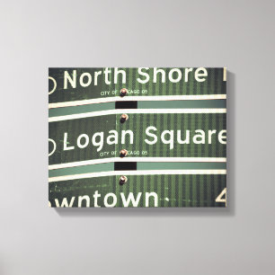 Chicago-Straßenschild Leinwanddruck