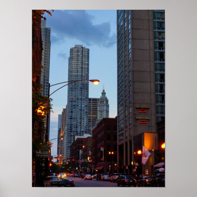 Chicago Street Scene Poster (Vorne)
