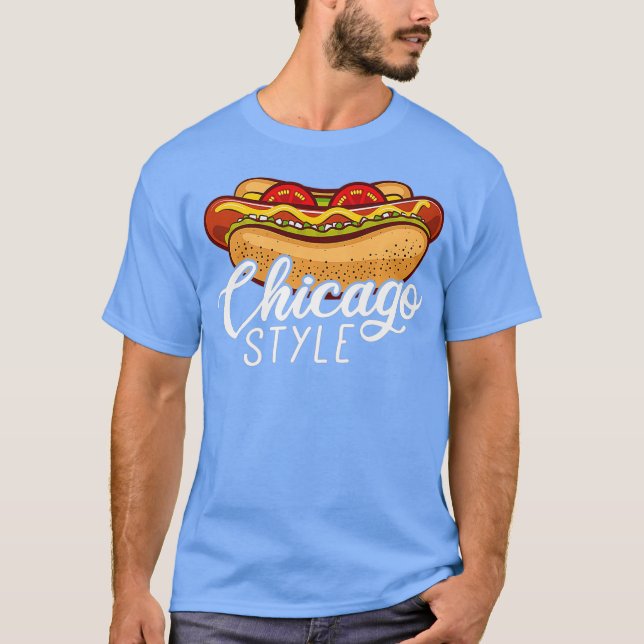 Chicago Style HOT DOG Geschenk Hotdog Premium T-Shirt (Vorderseite)