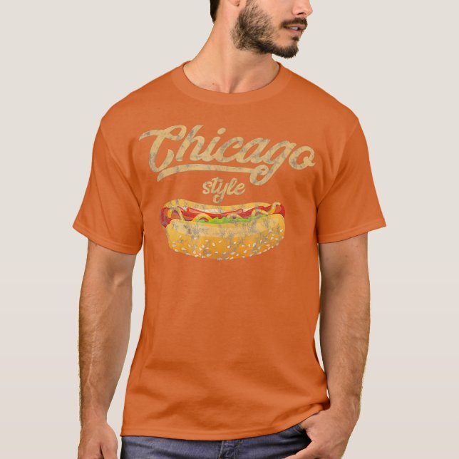 Chicago Style Hot Dog Hotdog Geschenk T-Shirt (Vorderseite)