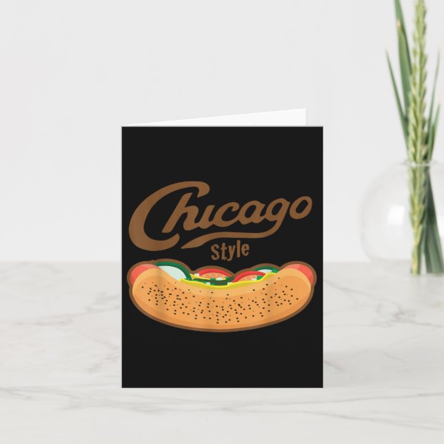 Chicago Style Hot Dog Summer Karte (Vorderseite)
