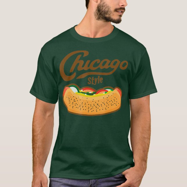 Chicago Style Hot Dog Summer T-Shirt (Vorderseite)