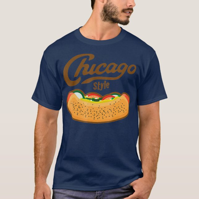 Chicago Style Hot Dog Summer T-Shirt (Vorderseite)