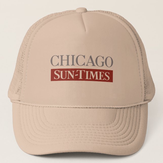 Chicago Sun-Times-Logo-Fernlastfahrer-Hut Truckerkappe (Vorderseite)