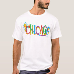 Chicago Sun und Sterne Dunkel T-Shirt