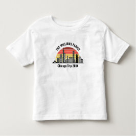 Chicago Sunset Customized Family Trip Kleinkind T-shirt