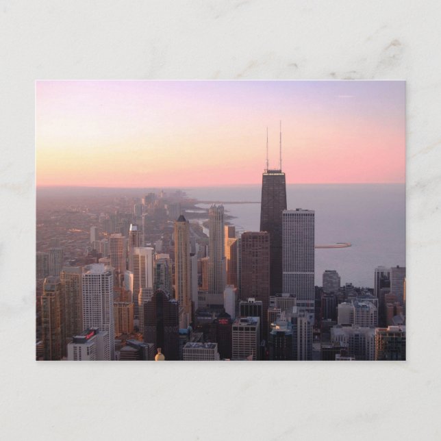 Chicago Sunset Postkarte (Vorderseite)