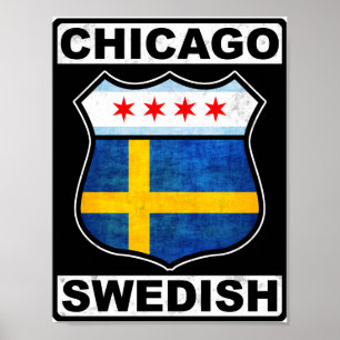 Chicago Swedish American Poster