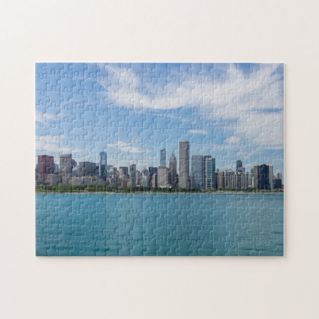 Chicago-TagesStadtbild Puzzle (Horizontal)