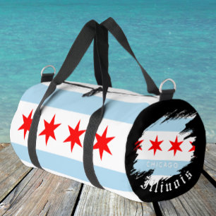 Chicago-Tasche, Illinois, Reise, Chicago-Flagge Duffle Bag