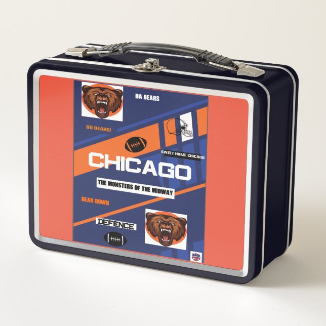 Chicago Team Design Metal Lunchbox (Vorderseite)