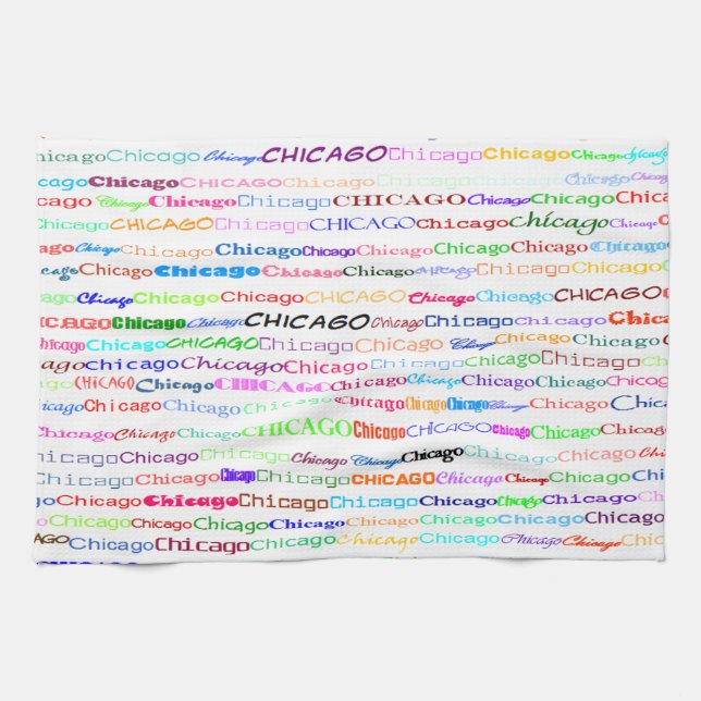 Chicago Text Design II Küchentücher (Horizontal)
