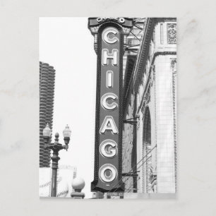 Chicago Theater Sign Postkarte