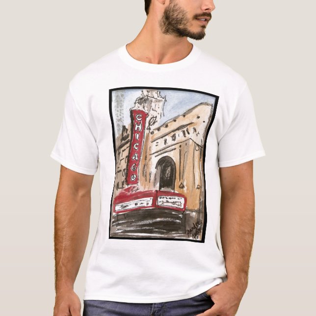 Chicago-Theater-T - Shirt-ursprüngliche Kunst T-Shirt (Vorderseite)