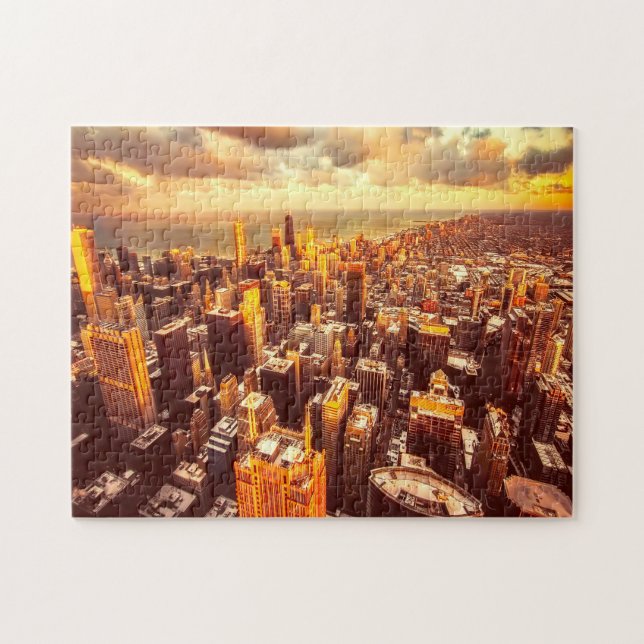 Chicago Town Michigan. Puzzle (Horizontal)