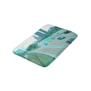 Chicago Traffic in Colored Foil Badematte