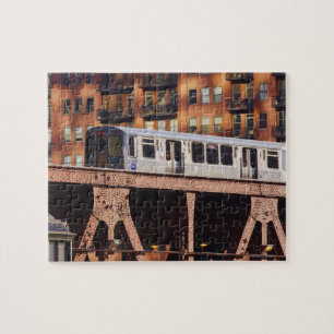 Chicago Train at Riverbend Puzzle