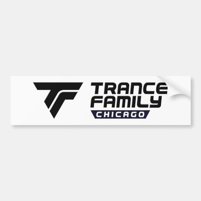 Chicago-Trance-Familien-Autoaufkleberschwarzlogo Autoaufkleber (Vorne)