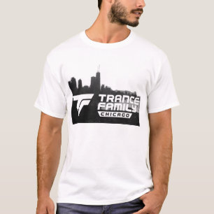 Chicago-Trance-Familien-Stadt Schwarzweiss T-Shirt