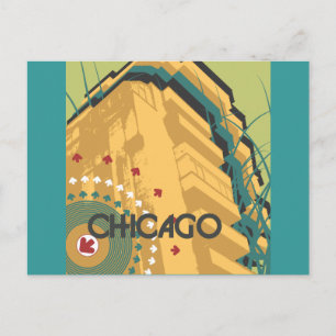 Chicago Travel Design Postkarte