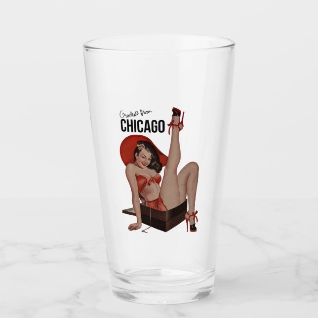 Chicago Travel Pint Glass Glas (Vorderseite)