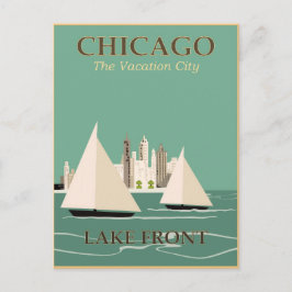 Chicago Travel Poster Postkarte