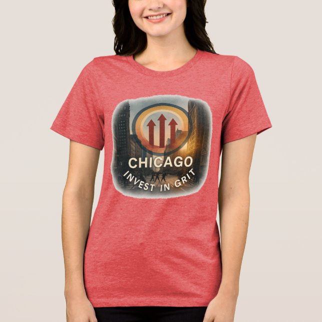 Chicago Tri-mix T-Shirt | Featherlight Urban Grace Tri-Blend Shirt (Vorderseite)