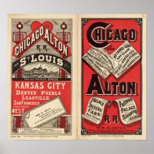 Chicago und Alton Eisenbahn Poster