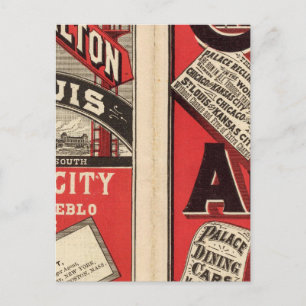 Chicago und Alton Eisenbahn Postkarte