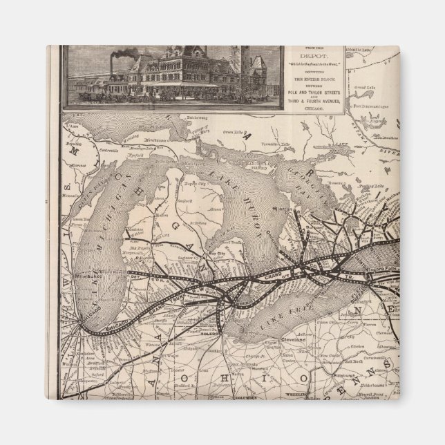 Chicago und Grand Trunk Railway Magnet (Vorne)