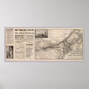 Chicago und großartige Stamm-Eisenbahn Poster