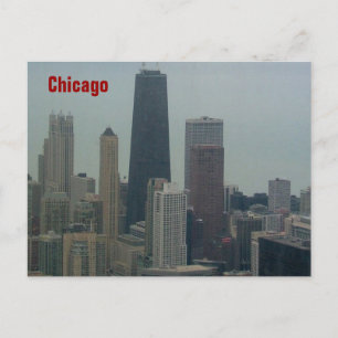 Chicago und Lake Michigan Postkarte