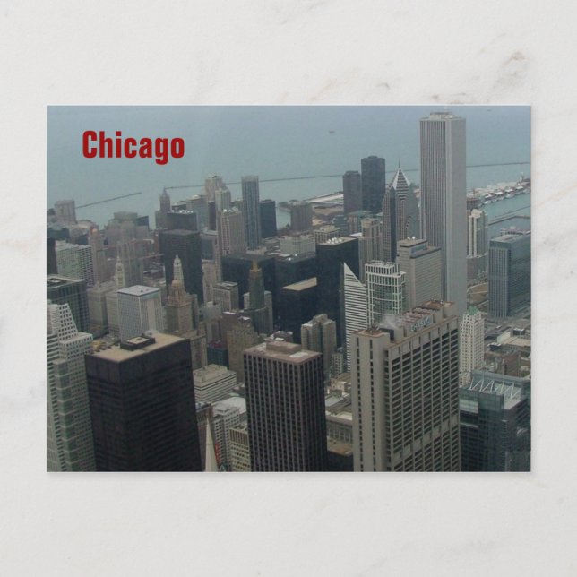 Chicago und Lake Michigan Postkarte (Vorderseite)