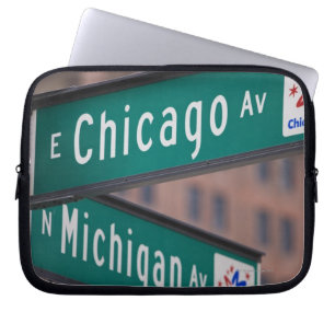 Chicago- und Michigan-Alleen-Wegweiser, Chicago, Laptopschutzhülle