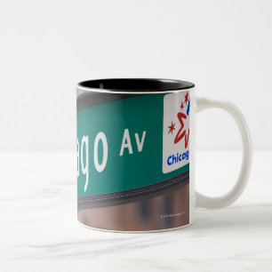 Chicago- und Michigan-Alleen-Wegweiser, Chicago, Zweifarbige Tasse