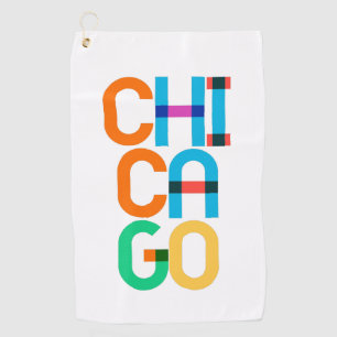 Chicago United Staaten Pop Art Letters Golfhandtuch