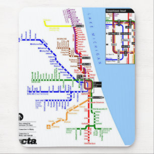 Chicago-Untergrundbahn Mousepad