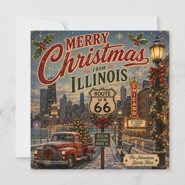 Chicago-Urlaubsgrüße Route 66 (Vorderseite)