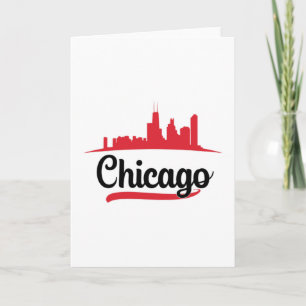 Chicago USA City Cityscape Skyline Funny Gift Karte