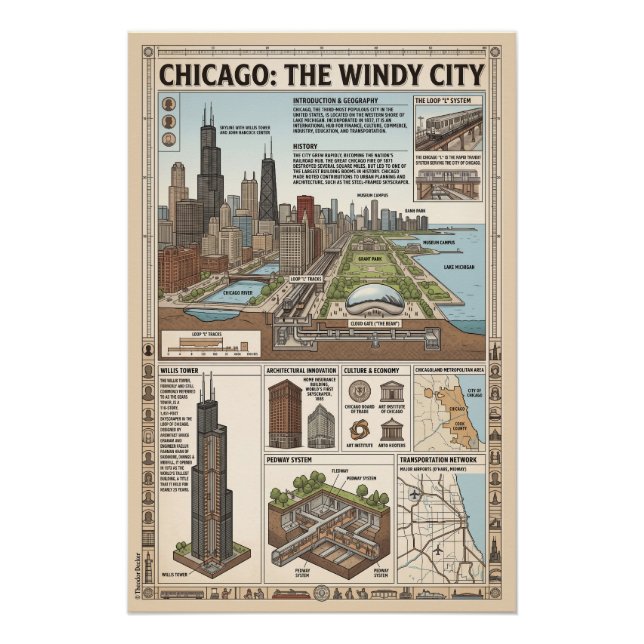 Chicago, USA Poster (Vorderseite)