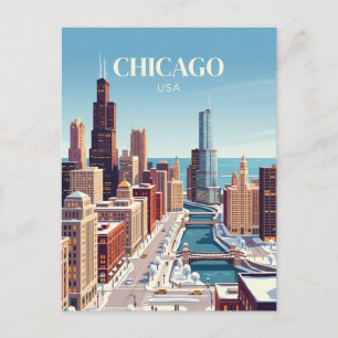 Chicago, USA Postkarte