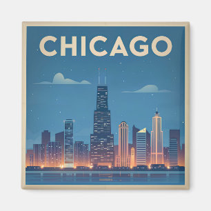 Chicago USA Vintag Magnet