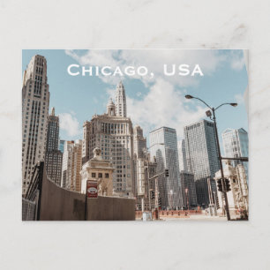 Chicago, USA Vintage Reise Tourismus Anzeige Postkarte