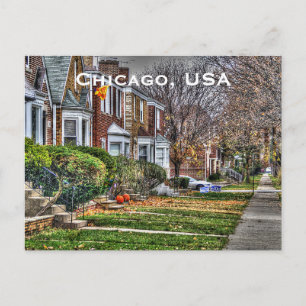 Chicago, USA Vintage Reise Tourismus Hinzufügen Postkarte
