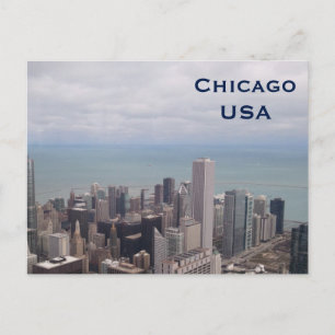 Chicago, USA Vintage Reise Tourismus Hinzufügen Postkarte