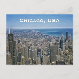Chicago, USA Vintage Reise Tourismus Hinzufügen Postkarte