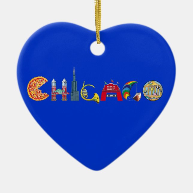 Chicago-Verzierung Keramikornament (Vorne)